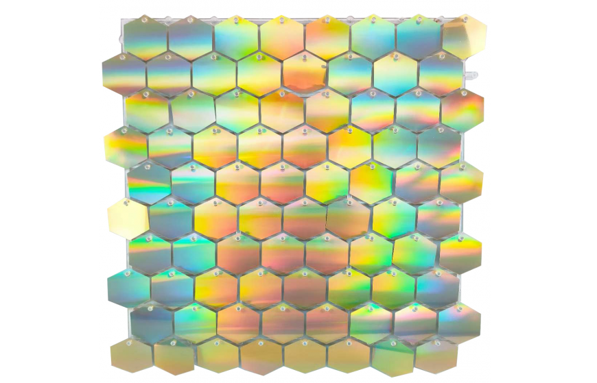 Panel Brillante de Lentejuelas Hexagonal (30cm * 30cm)