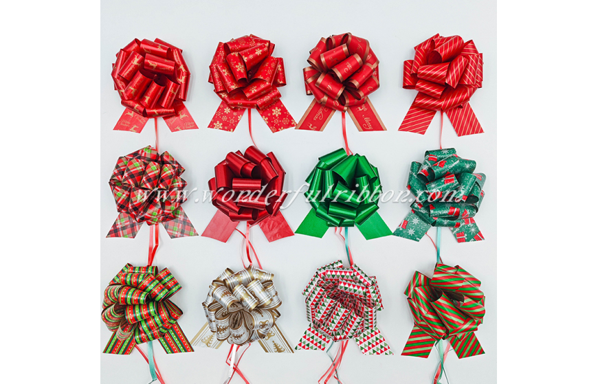 Christmas Pom-Pom Pull Bow