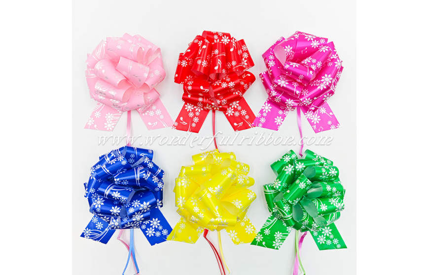 Orchid Pom Pom Pull Bow